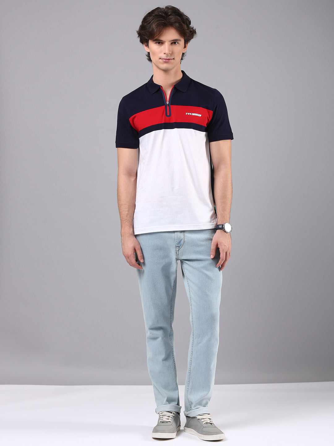 TVS Originals Racing 100% Cotton Mercerised Polo T-Shirt | 180 GSM | Sleek Zipper Placket | Soft Sheen Finish | Lightweight & Durable | Regular Fit | Heat-Sealed Neck | Premium Everyday Wear